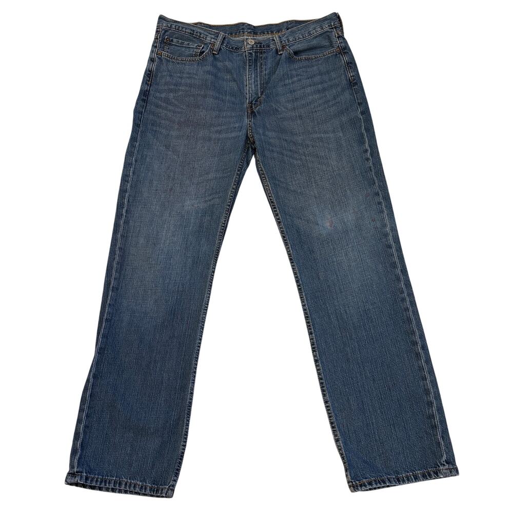 Levis 514 Jeans Mens Sz 38x32 Blue Regular Fit Straight Leg Denim Casual *FLAW*